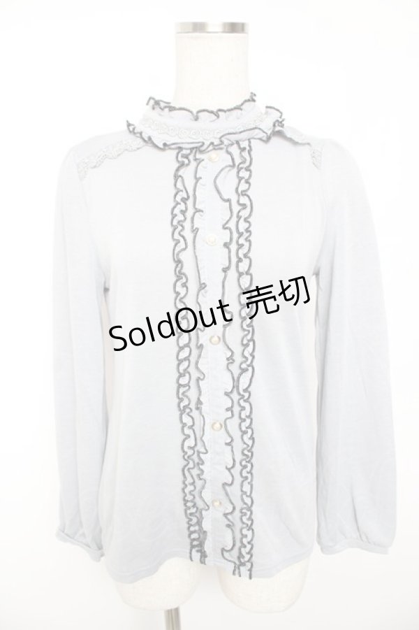 画像1: axes femme / ブラウス風プルオーバー M グレー Y-26-01-07-041-AX-TO-SZ-ZI (1)