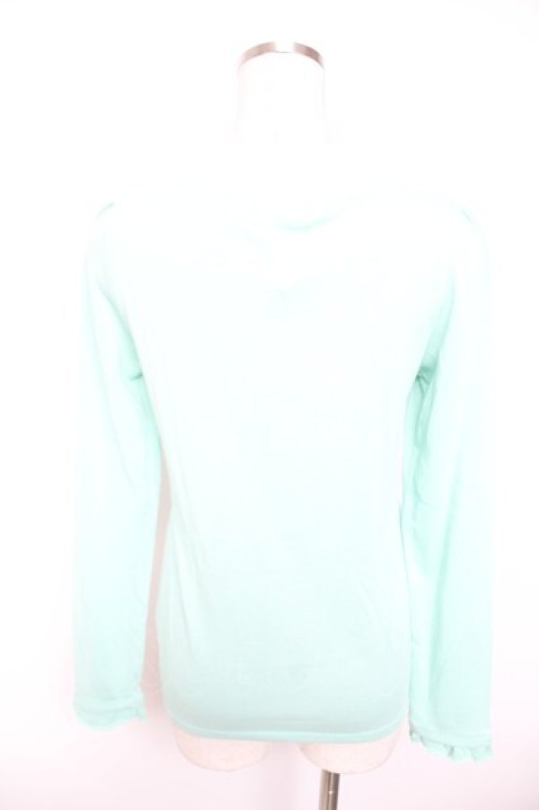 画像2: axes femme / スカラップレースカラー風ニットソー M ミント Y-26-01-07-042-AX-TO-SZ-ZI (2)