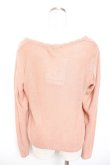 画像2: axes femme / リボン透かしニットソー M 淡ピンク Y-26-01-07-048-AX-TO-SZ-ZY (2)