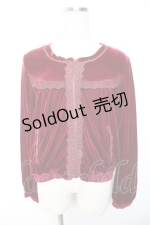 画像: axes femme / ベロアブルゾン M ワイン Y-26-01-07-055-AX-TO-SZ-ZI