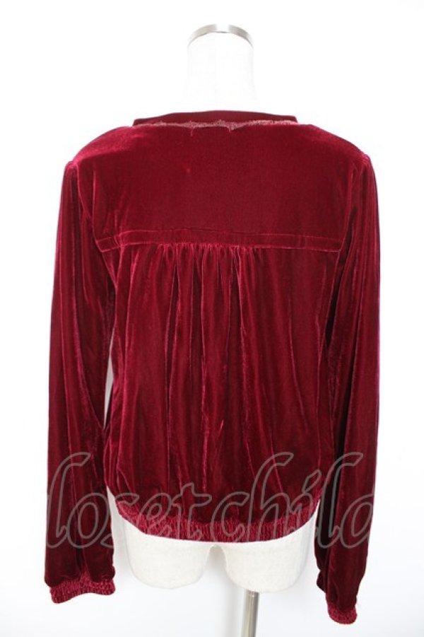 画像2: axes femme / ベロアブルゾン M ワイン Y-26-01-07-055-AX-TO-SZ-ZY (2)