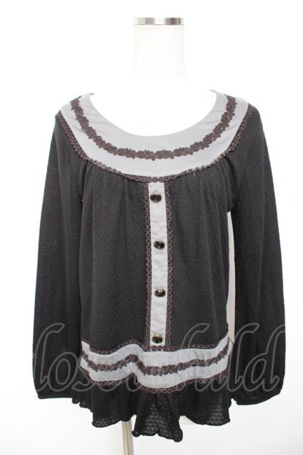 画像1: axes femme / ローウエストAラインプルオーバー M クロ Y-26-01-07-057-AX-TO-SZ-ZY (1)