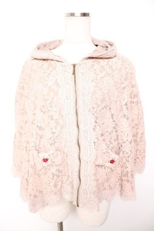 画像: axes femme / レースケープ風パーカー M アワピンク Y-26-01-07-059-AX-TO-SZ-ZI