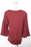 画像2: axes femme / 豪華襟バルーン袖プルオーバー M ワイン Y-26-01-07-061-AX-TO-SZ-ZY (2)