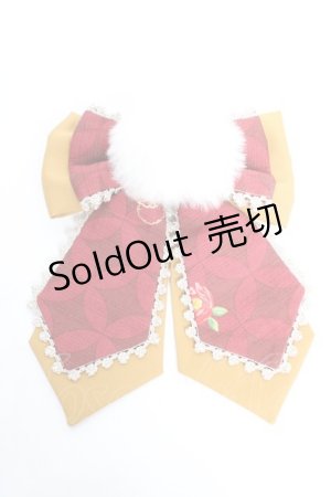 画像: metamorphose / 風花のゆきうさぎリボンクリップ  アカ Y-26-01-07-008-ME-AC-SZ-ZY