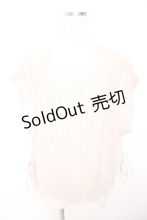 画像: axes femme / ニットベストアンサンブル M ベージュ Y-26-01-07-064-AX-TO-SZ-ZY