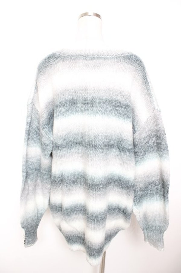 画像2: axes femme / モヘア風グラデーションニット  グレー Y-26-01-07-065-AX-TO-AS-ZY (2)