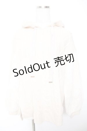 画像: axes femme / 袖レースニットパーカープルオーバー F 生成り Y-26-01-07-066-AX-TO-SZ-ZI