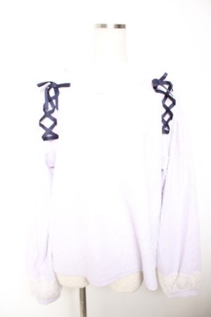画像: axes femme / レースアッププルオーバー M ラベンダー Y-26-01-07-068-AX-TO-SZ-ZY