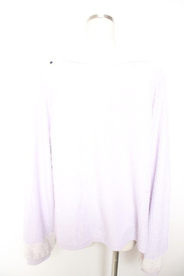 画像2: axes femme / レースアッププルオーバー M ラベンダー Y-26-01-07-068-AX-TO-SZ-ZY (2)