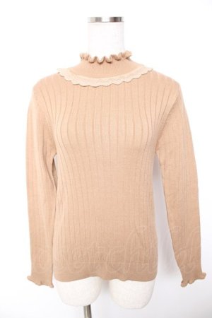 画像: axes femme / フリルリブハイネックニット M チャコール Y-26-01-07-071-AX-TO-SZ-ZI