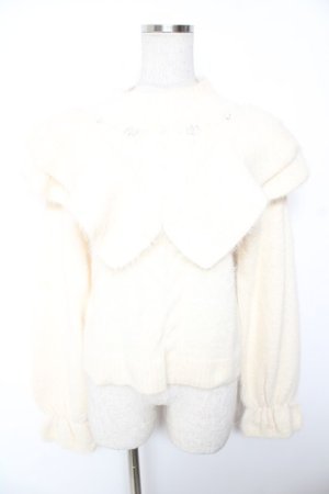 画像: axes femme / フリルフェザーニット M 生成り Y-26-01-07-072-AX-TO-SZ-ZY