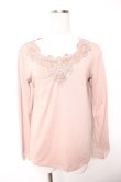画像1: axes femme / レースモチーフインナープルオーバー M 淡ピンク Y-26-01-07-076-AX-TO-SZ-ZY (1)