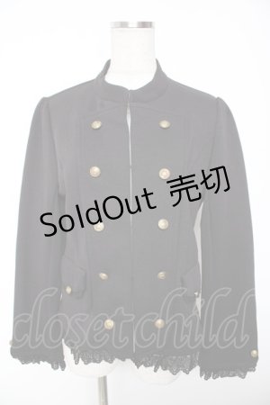 画像: axes femme / ナポレオン風ストレッチジャケット F 黒 Y-26-01-07-090-AX-JA-SZ-ZY