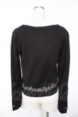 画像2: axes femme / メロディー刺繍カーディガン  黒 Y-26-01-07-091-AX-TO-SZ-ZY (2)