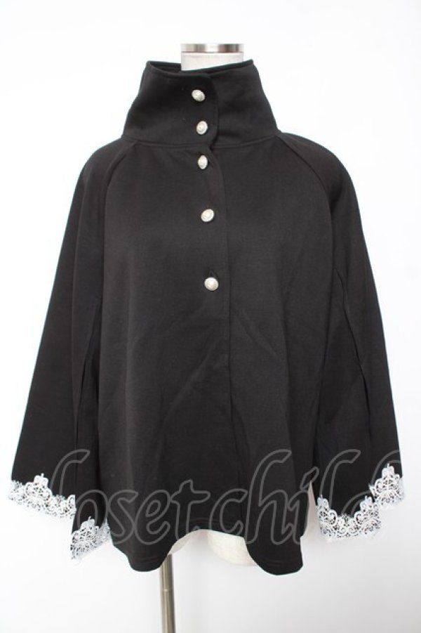 画像1: axes femme / ダンボールニットケープ  黒 Y-26-01-07-094-AX-TO-SZ-ZY (1)