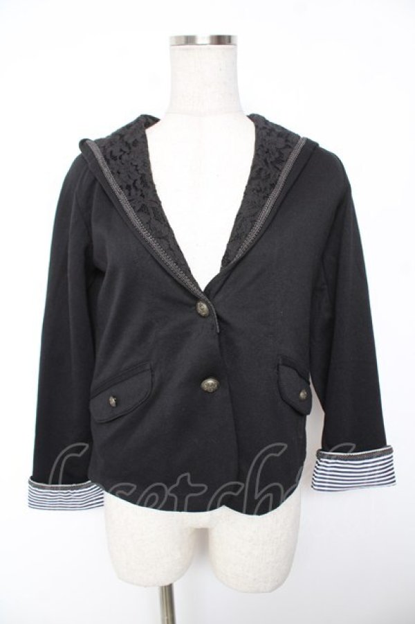 画像1: axes femme / ショートパーカージャケット  黒 Y-26-01-07-096-AX-TO-SZ-ZY (1)