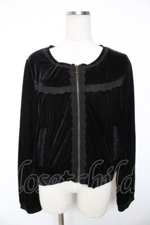 画像: axes femme / ベロアブルゾン M 黒 Y-26-01-07-098-AX-TO-SZ-ZI