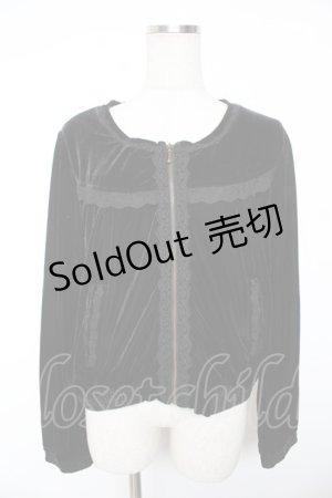 画像: axes femme / ベロアブルゾン M 黒 Y-26-01-07-098-AX-TO-SZ-ZI