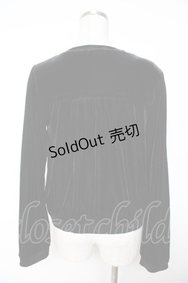 画像2: axes femme / ベロアブルゾン M 黒 Y-26-01-07-098-AX-TO-SZ-ZI (2)