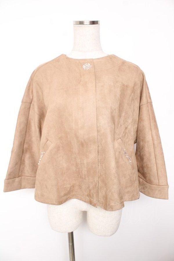 画像1: axes femme / スエード風ドルマンブルゾン M キャメル Y-26-01-07-099-AX-JA-SZ-ZY (1)