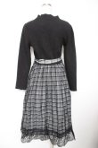 画像2: axes femme / チェック切替ドッキングワンピース M 黒 Y-26-01-07-105-AX-OP-SZ-ZY (2)
