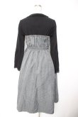 画像2: axes femme / レイヤード風ワンピース  黒×グレー Y-26-01-07-111-AX-OP-SZ-ZY (2)