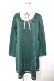画像1: axes femme / 襟デザインAラインカットワンピース M グリーン Y-26-01-07-112-AX-OP-SZ-ZY (1)