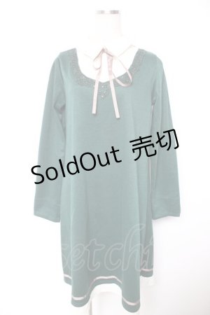 画像: axes femme / 襟デザインAラインカットワンピース M グリーン Y-26-01-07-112-AX-OP-SZ-ZY