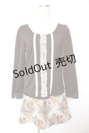 画像: axes femme / ゴブランドッキングワンピース M 茶 Y-26-01-07-114-AX-OP-SZ-ZT075