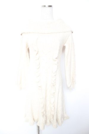 画像: axes femme POETIQUE / オフショルニットワンピ M 生成り Y-26-01-07-116-AX-OP-SZ-ZY