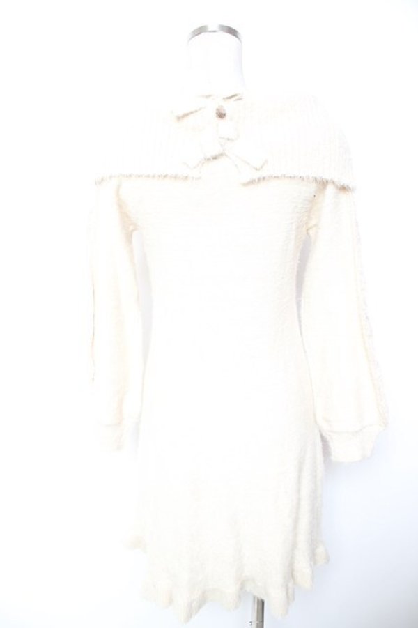 画像2: axes femme POETIQUE / オフショルニットワンピ M 生成り Y-26-01-07-116-AX-OP-SZ-ZY (2)