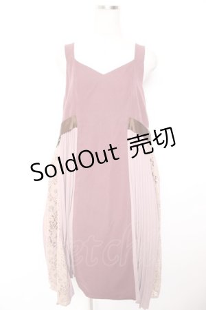 画像: axes femme / サイドベルトプリーツジャンパースカート M ローズ Y-26-01-07-118-AX-OP-SZ-ZI