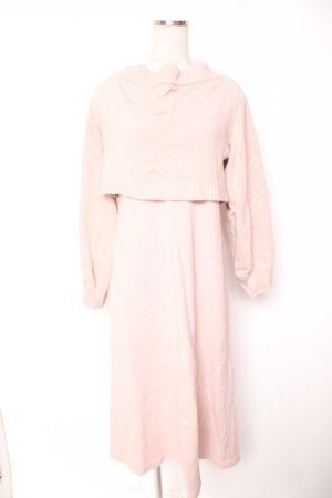 画像: axes femme / ラメカーデ×ニットワンピースセット F ピンク Y-26-01-07-121-AX-OP-SZ-ZY