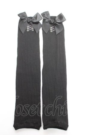 画像: イモちゃんコラボ / ルーズレッグウォーマー  黒 Y-26-01-07-014-LO-ZA-SZ-ZY