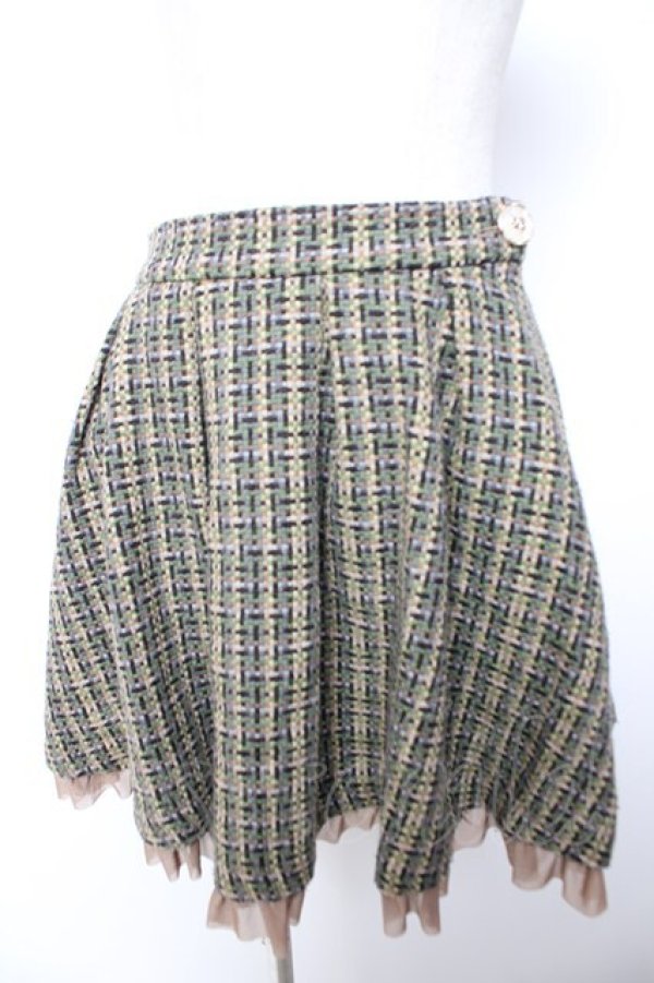 画像3: axes femme POETIQUE / ツイードセットアップ M グリーン Y-26-01-07-123-AX-OP-SZ-ZY (3)