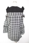 画像2: DearMyLove / 切換チェックワンピース  黒 Y-26-01-07-124-EL-OP-SZ-ZY (2)