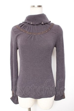 画像: axes femme / フリルリブハイネックニット M キャメル Y-26-01-07-125-AX-TO-SZ-ZI