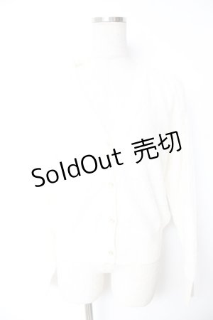 画像: axes femme / レース重ねニットカーディガン M 白 Y-26-01-07-131-AX-TO-SZ-ZI