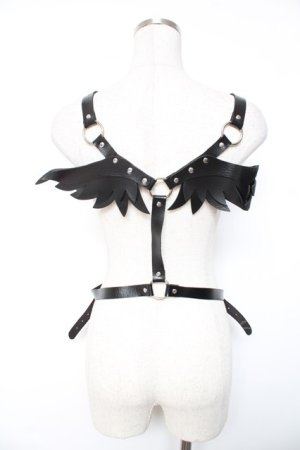 画像: NOVESSEL / 羽根付きハーネスベルト  黒 Y-26-01-07-016-PU-ZA-SZ-ZY
