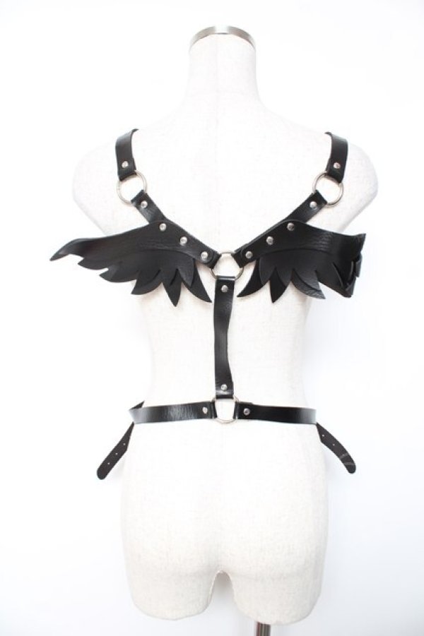 画像1: NOVESSEL / 羽根付きハーネスベルト  黒 Y-26-01-07-016-PU-ZA-SZ-ZY (1)