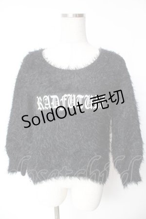 画像: GLAD NEWS / スカルBIGワッペンシャギーニット F ブラック Y-26-01-07-140-GL-TO-SZ-ZT0205Q