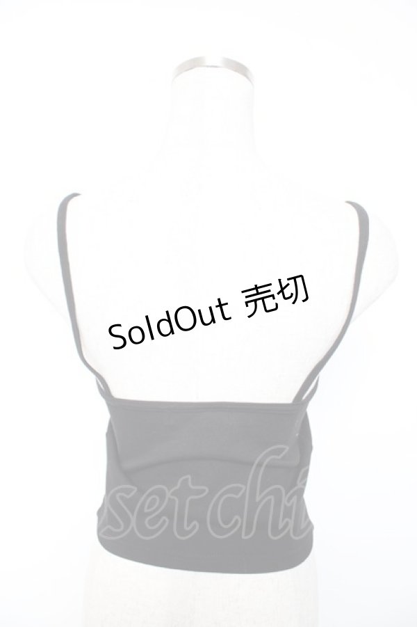 画像4: REFLEM / キャミソール付きボーダークロップドニット F レッド×ブラック Y-26-01-07-141-PU-TO-SZ-ZY (4)