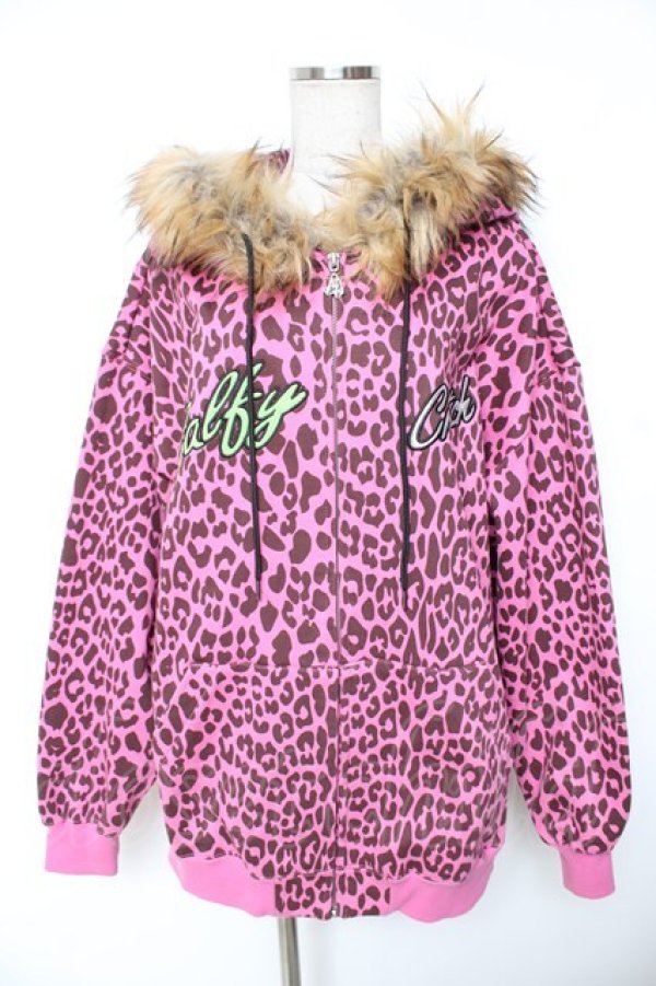 画像1: GALFY / 全ギャルの為のヒョウ柄ぱぁかぁ 中型犬(L) ピンク Y-26-01-07-142-PU-TO-SZ-ZY (1)