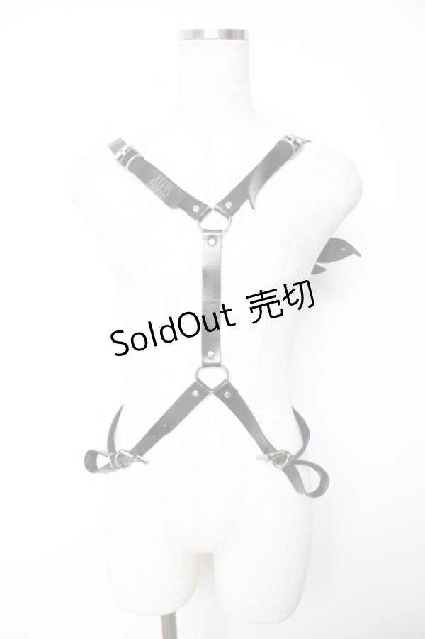 画像2: NOVESSEL / 羽根付きハーネスベルト  黒 Y-26-01-07-016-PU-ZA-SZ-ZY (2)