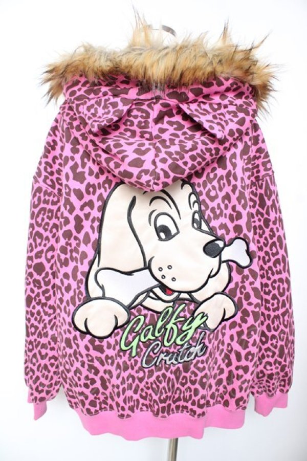 画像2: GALFY / 全ギャルの為のヒョウ柄ぱぁかぁ 中型犬(L) ピンク Y-26-01-07-142-PU-TO-SZ-ZY (2)
