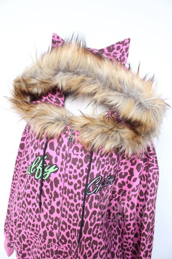 画像3: GALFY / 全ギャルの為のヒョウ柄ぱぁかぁ 中型犬(L) ピンク Y-26-01-07-142-PU-TO-SZ-ZY (3)