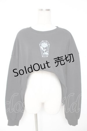 画像: REFLEM / 刺繍クロップドプルオーバー F ブラック Y-26-01-07-143-PU-TO-SZ-ZY