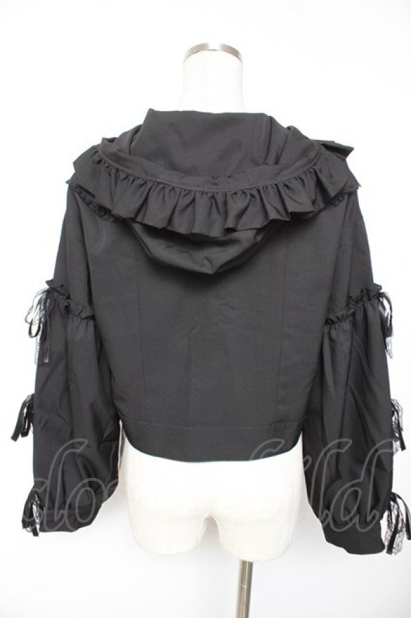 画像2: mille fille closet by LODISPOTTO / リボンワルツフリルフードブルゾン M 黒 Y-26-01-07-144-LO-JA-SZ-ZY (2)