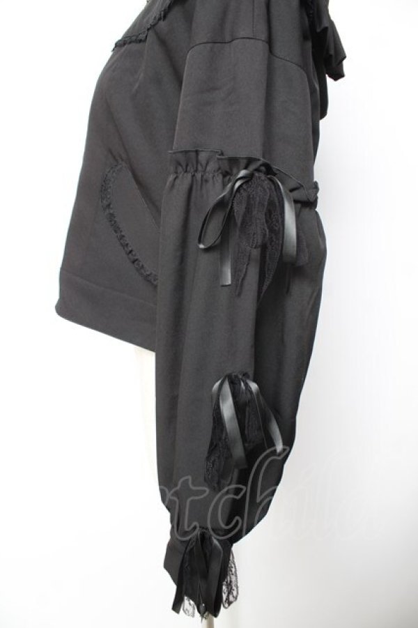 画像3: mille fille closet by LODISPOTTO / リボンワルツフリルフードブルゾン M 黒 Y-26-01-07-144-LO-JA-SZ-ZY (3)